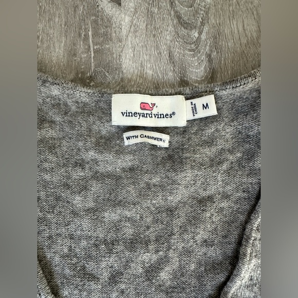 Wool V-Neck Sweater Heather Gray Size M - Picture 5 of 8